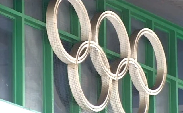 Die Olympischen Ringe.