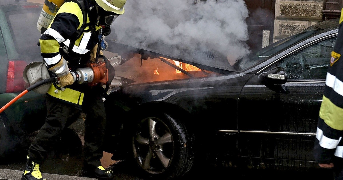 PKWBrand in der Innenstadt münchen.tv