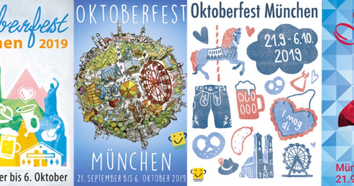 2019 Original Plakat Poster Oktoberfest München Wiesn DIN A1 