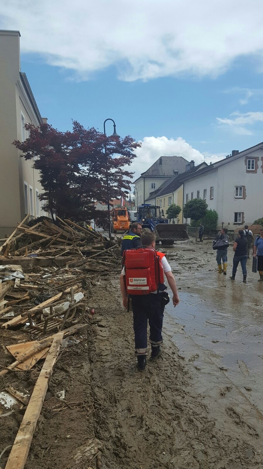 Malteser im Einsatz im Hochwassergebiet in Simbach am Inn © ©Malteser Hilfsdienst e.V
