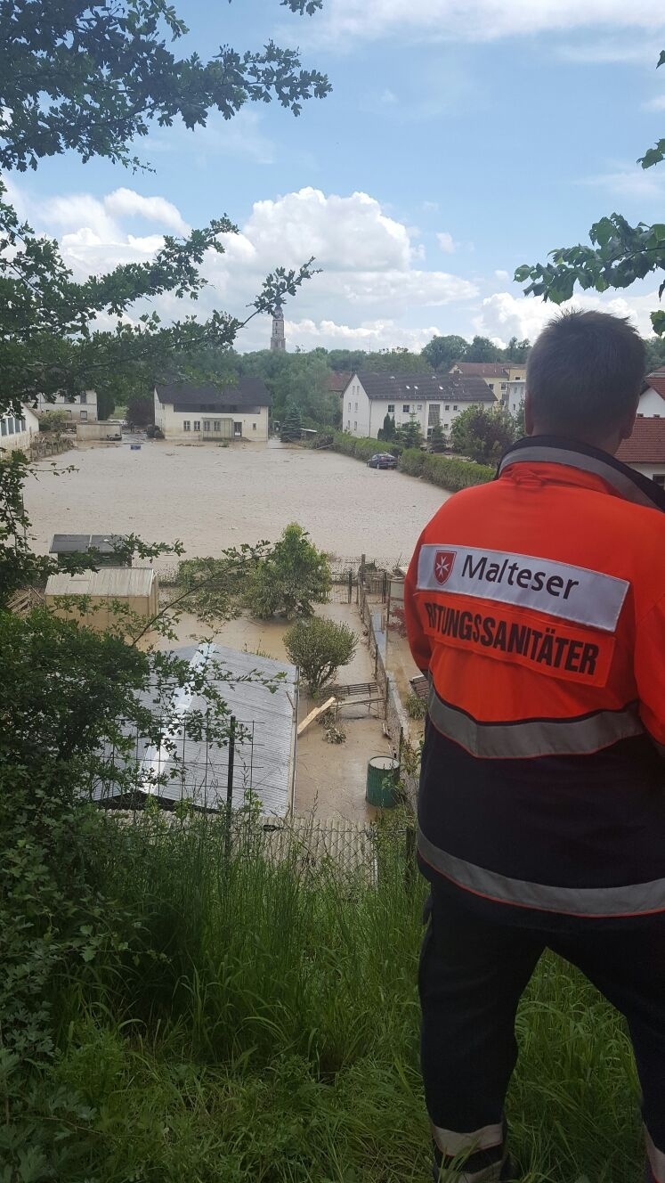 Malteser im Einsatz im Hochwassergebiet in Simbach am Inn © ©Malteser Hilfsdienst e.V