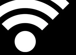 Das W-LAN Symbol in weiß auf einem schwarzen Hintergrund — © W-LAN in Bayern soll vorangetrieben werden