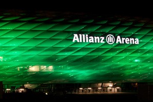 St. Patrick's Day 2014 - Greening München Allianz Arena in Grün, © Bild: D.I.F. e.V. / Fotograf Andreas Kotowski
