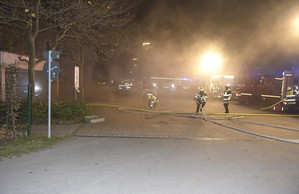 Brandstiftung in einer Tiefgarage in Neuperlach, © Brandstiftung in einer Tiefgarage in Neuperlach - Foto der Berufsfeuerwehr München
