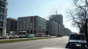 Brand auf Baustelle in der Leopoldstraße