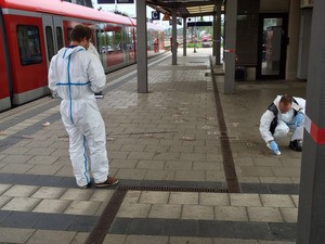 Spurensicherung am Grafinger Bahnhof
