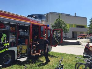 Feuerwehreinsatz am Gymnasium in Trudering - München