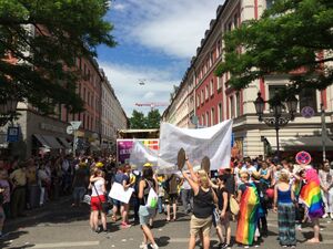 Politparade Christopher Street DAY (CSD) München 2016 - Menschenmenge