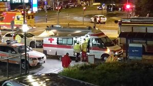 Krankenwagen versorgen Verletzte