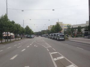 Polizeiautos in München nach der Schießerei im OEZ