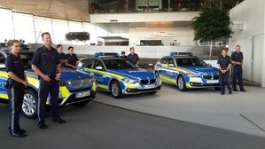 Polizeiwagen, Polizeiauto, blau, Bayern, © Die ersten fünf neuen Wagen wurden vorgestellt.