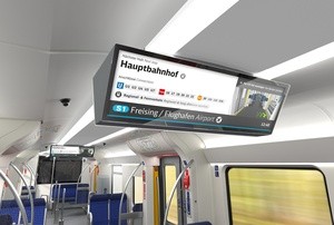 © Auch neue Monitore mit Fahrgastinfos kommen in die neuen S-Bahnen: Grafik: BEG