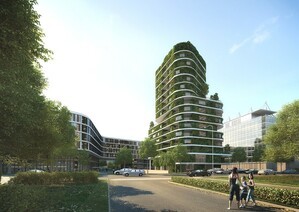 Visualisierung des Bauprojekts "grünes Hochhaus" in München, © Arabellastraße 26 - Liegenschaftsverwaltungs GmbH & Co. KG