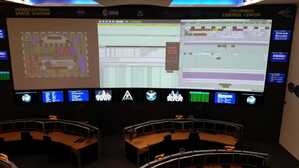 Die Mission Control im Deutschen Zentrums für Luft- und Raumfahrt (DLR) in Oberpfaffenhofen
