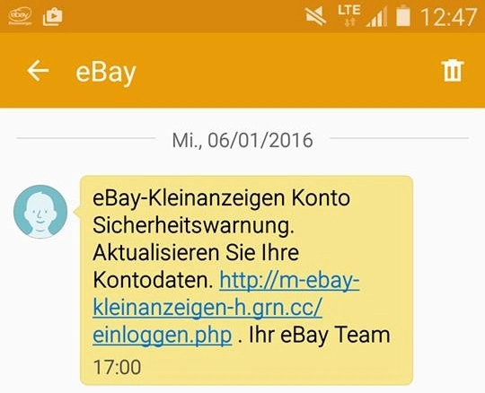 Ebay: Pishing Mails sorgen für Ärger — © Symbolbild Polizei