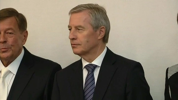 Jürgen Fitschen, der Co-Vorsitzende der Deutschen Bank AG beim Prozessbeginn in München — © Jürgen Fitschen beim Prozessbeginn in München