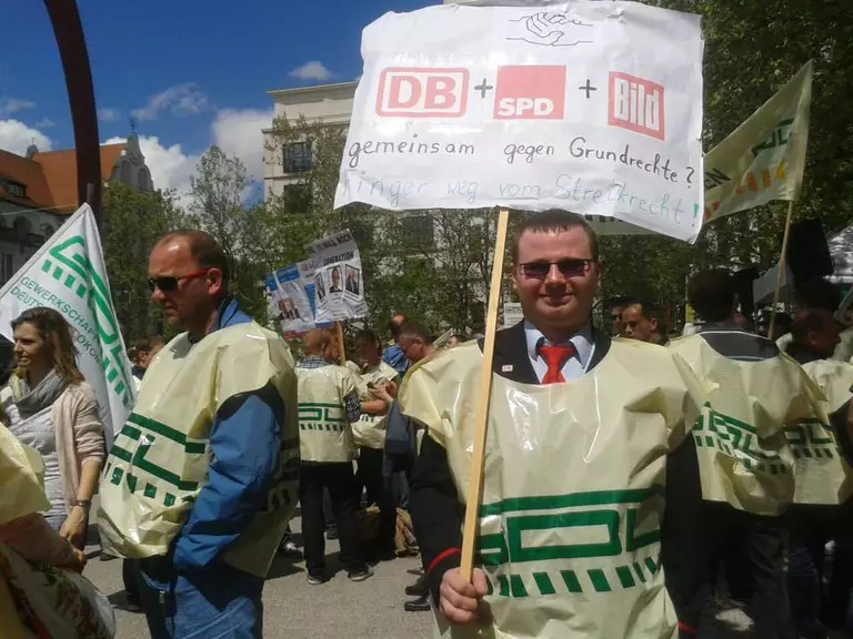 Der Streik der GDL geht weiter — © Bilder von dem GDL-Streik in München 