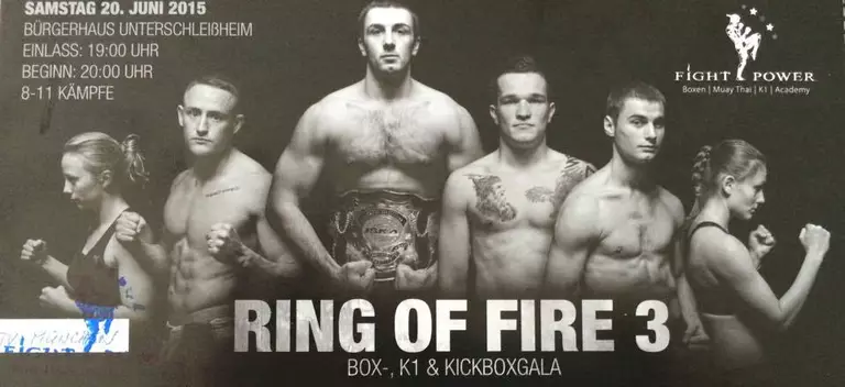 Eintrittskarten Ring of Fire 3 Unterschleißheim — © Am Samstag sprechen in Unterschleißheim die Fäuste.
