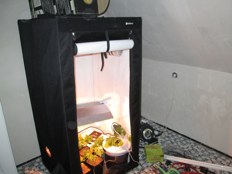 Cannabisaufzuchtanlage, Marihuana, Kripo, Rauschgiftfahnder — © Rauschgiftfahnder der Erdinger Kripo beschlagnahmen Cannabisaufzuchtanlage.  Foto: Kripo Erding