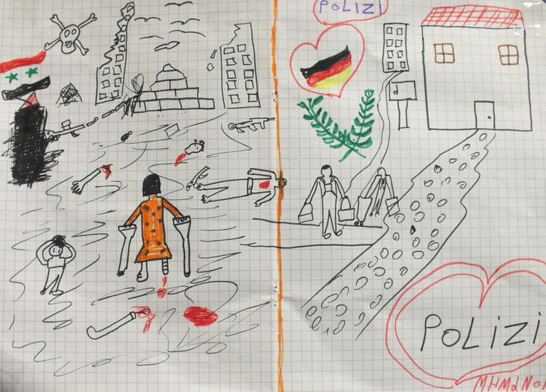 Bundespolizei: Bild eines Flüchtlingskindes — © Bundespolizei: Bild eines Flüchtlingskindes