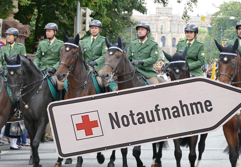 Polizeipferd von Dobermann attackiert — © Symbolbild