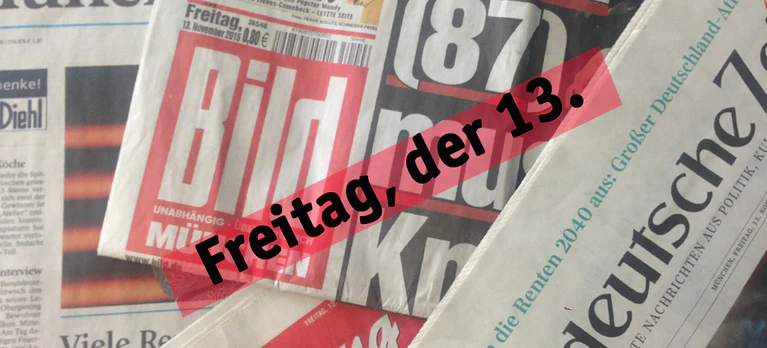 Zeitungen am Freitag, den 13. November