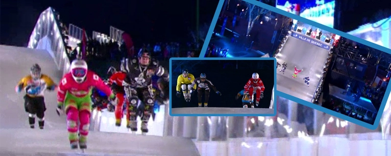 Aufnahmen Red Bull Crashed Ice in Quebeck — © Red Bull Crashed Ice kommt im Januar 2016 nach München