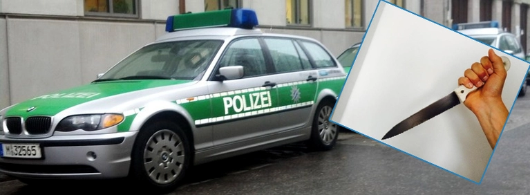 Messer vor Polizeiauto — © Symbolbild.