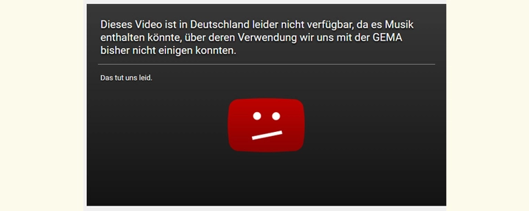 Youtube Gema Video nicht verfügbar