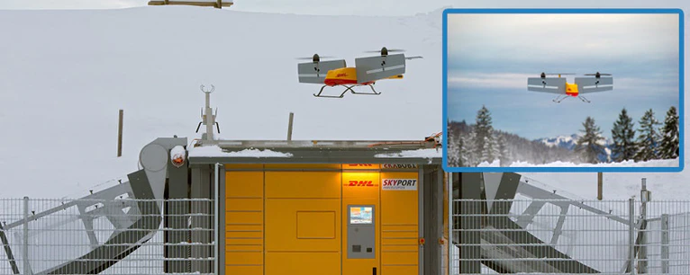 — © Werden schon bald mit so einer Drohne, bzw. dem Paketkopter die Päckchen gebracht? Foto: Deutsche Post DHL