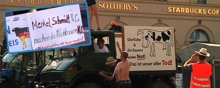 Demo der Milchbauern — © Seit Jahren bedroht der schlechte Milchpreis die Existenz der heimischen Bauern.