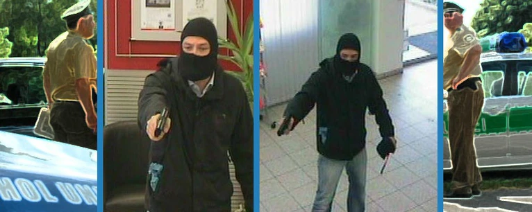 Der gesuchte Bankräuber — © Fotos: Polizei