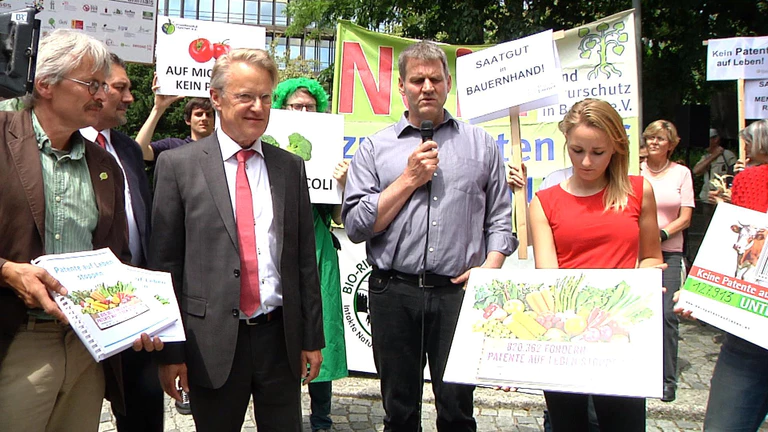 demonstration vor dem Europäischen Patentamt