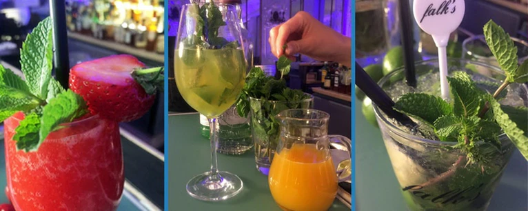 Die Cocktails: Strawberry Daiquiri - Aruba Sprizz - Mojito mit Matusalem Platino