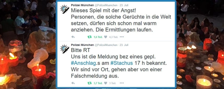 Münchner Polizei dementiert Falschmeldungen zum Münchner Amoklauf auf Twitter