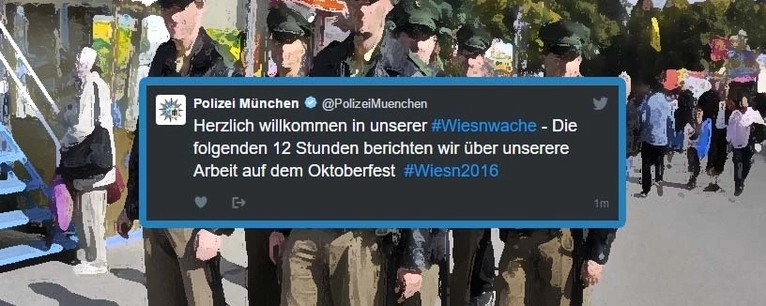 Polizei twittert von der Wiesn