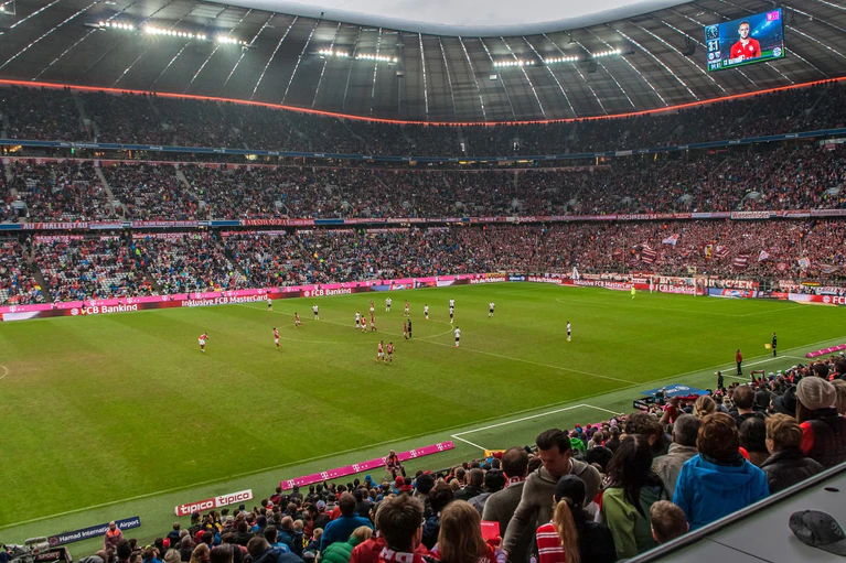 Der FC Bayern München in der Arena.