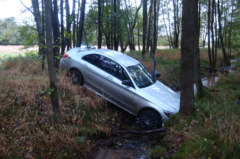 Der gestohlene Mercedes C450. — © Foto: Bundespolizei
