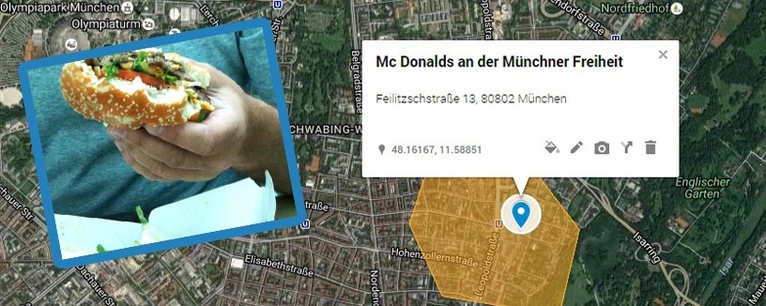 — © Im Umkreis von rund 2 Kilometern will die McDonalds Filiale an der Münchner Freiheit ausliefern.