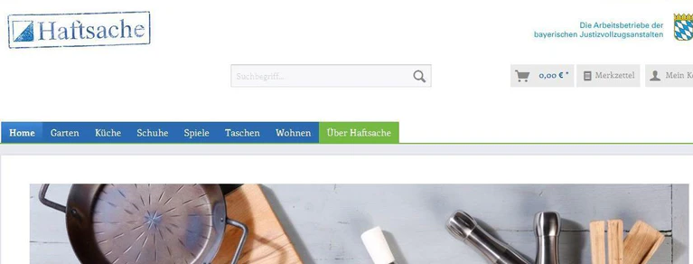 "Haftsache" ist der Online-Shop des bayerischen Justizvollzugs. Dort kann man handgefertigte Produkte aus den Arbeotsbetrieben der Justizvollzugsanstalten kaufen.