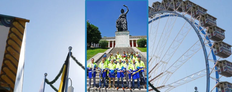 Oktoberfest-Wiesn-Mitarbeiter-Vorbereitungen Stadtwerke — © Das SWM Team: schon seit Juni im Einsatz, zur Wiesn sogar rund um die Uhr. Foto Mitarbeiter: SWM/Vauell