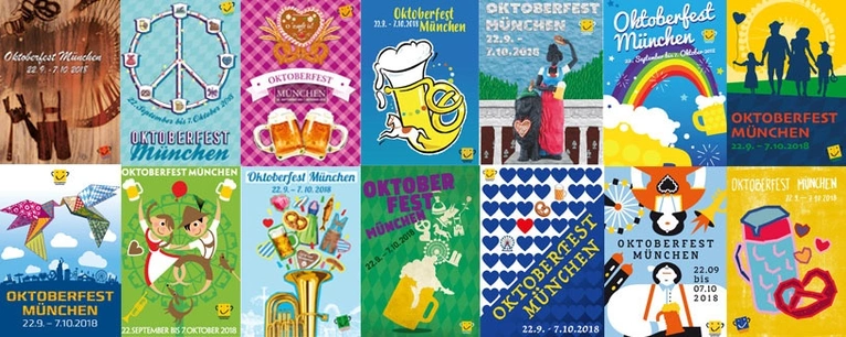 Oktoberfest 2018: Die Vorschläge fürs Wiesn-Plakat — © Bilder: „Referat für Arbeit und Wirtschaft“
