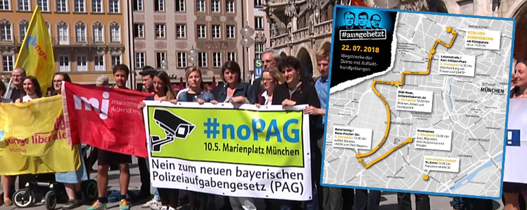 Ausgehetzt Demo gegen die CSU in München — © Foto: münchen.tv/Veranstalter