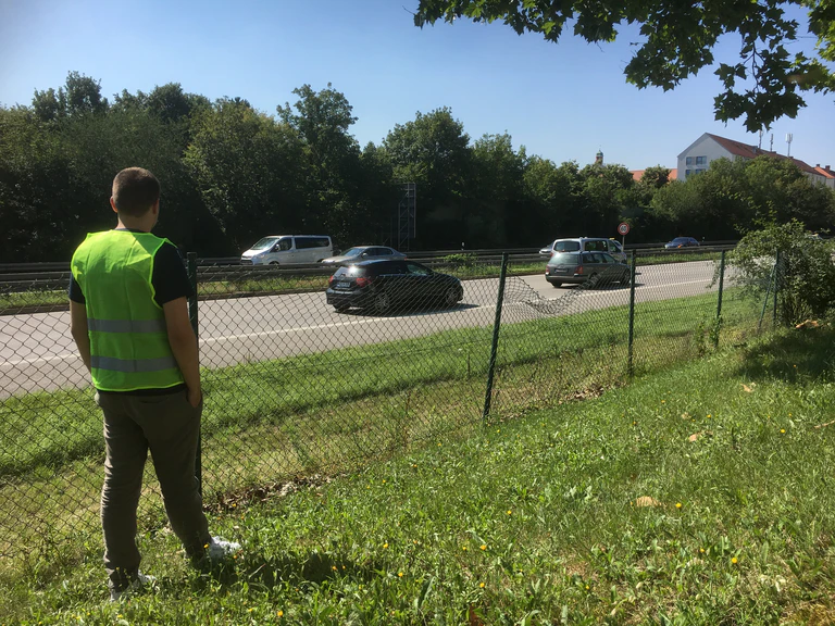 Warnweste, Straße, Verkehr