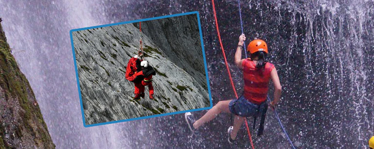 Rettung einer Person aus einer Schlucht — © Symbolfoto