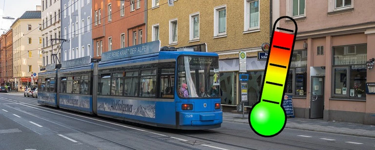 Rekordtemperaturen auch in Münchner Tram-Bahnen, Bussen und U-Bahnen... — © Symbolfoto