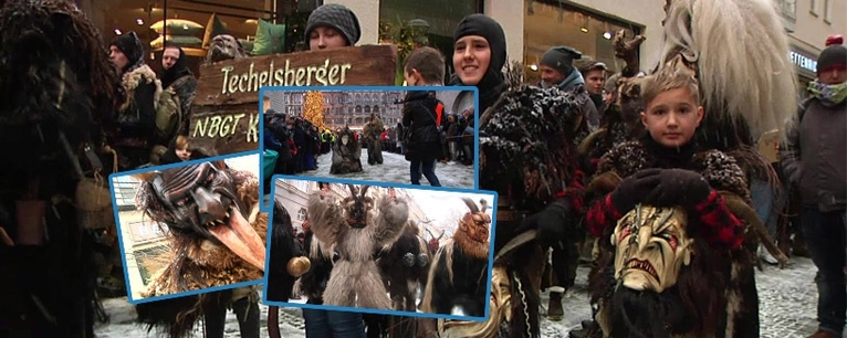 Der traditionelle Krampuslauf in München