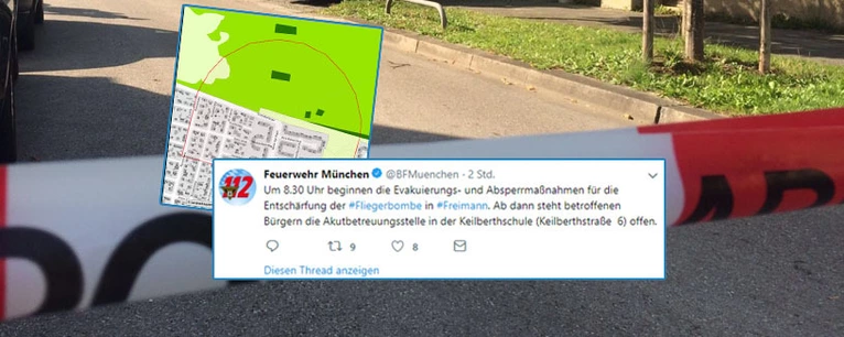 Entschärfung Fliegerbombe: In diesem Radius müssen die Anwohner ihre Wohnungen verlassen