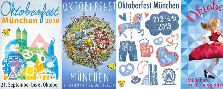Wiesn-Plakat: Die Wahl beginnt - Welches wird das Motiv fürs Oktoberfest 2019? — © Referat für Arbeit und Wirtschaft