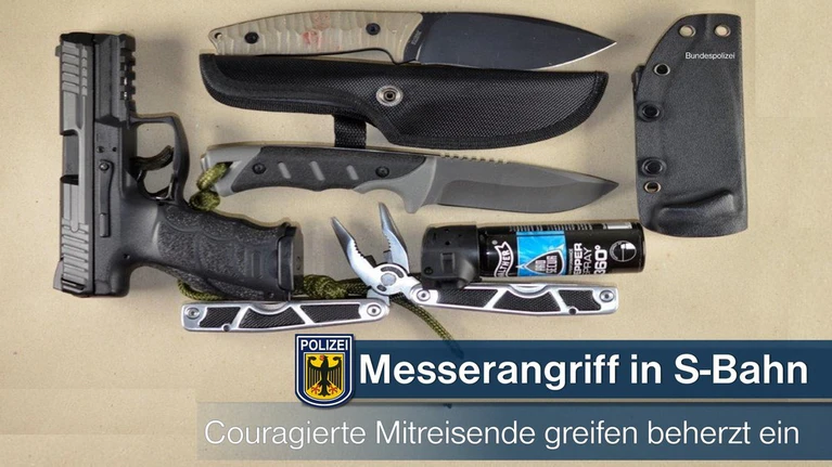 Messerangriff in S-Bahn — © Bundespolizei